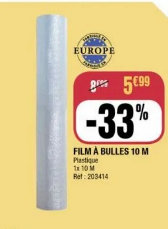 film transparent a bulles 10 m