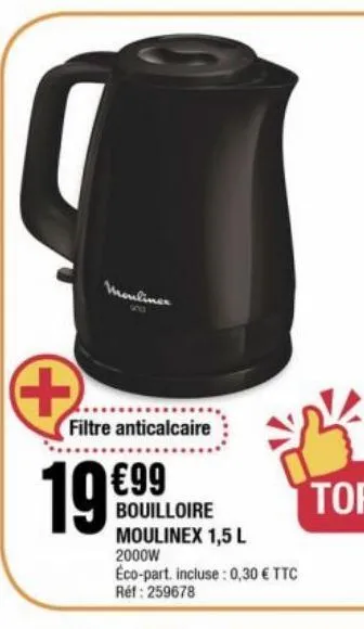 bouilloire moulinex 1.5l