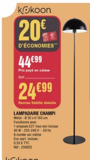 lampadaire champi