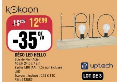 DECO LED HELLO