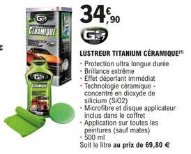 CUM  CERAMIQUE  BULLY  LUSTREUR TITANIUM CÉRAMIQUE  - Protection ultra longue durée Brillance extrême  Effet déperlant immédiat • Technologie céramique - concentré en dioxyde de silicium (SiO2)  - Mic