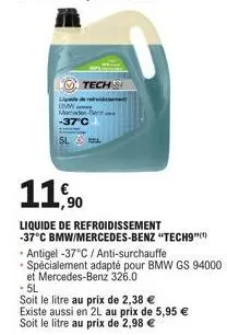 Promo TECH Li BMW Mede-Be -37°C 5L 11,90 LIQUIDE DE ...