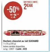 sur  2e"  -50% 244  soit par2 l'unité: 