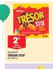 2€  1875-1 OAST Cikg  KELLOGG'S  TRÉSOR STIX®  5005714  TRESOR  STIX 