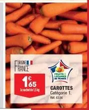 3  rene france  165  le schede 1,5 kg  fruits  lecce france  carottes catégorie 1.  ret 6336 