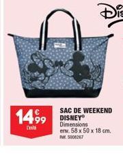 1499  D  SAC DE WEEKEND  Dimensions env. 58 x 50 x 18 cm. RM 5008267 