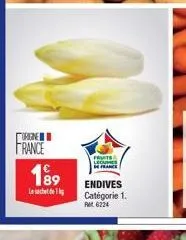 urne  france  1⁹9  lesacht de  fruits lecues  france  endives catégorie 1. r6224 