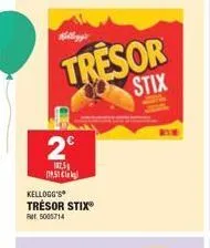 2€  1875-1 oast cikg  kellogg's  trésor stix®  5005714  tresor  stix 