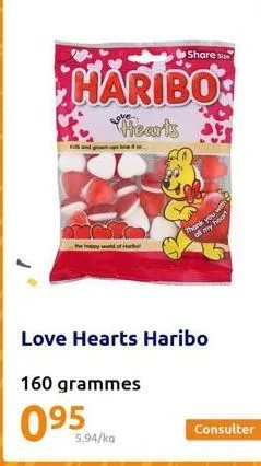 and  haribo  hearts  he happy world of habe  share si  5.94/ka  thank you with of my heart  love hearts haribo  160 grammes  0⁹5 