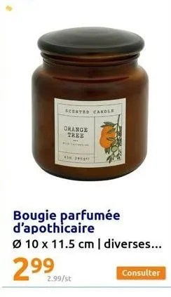 bougie parfumée orange