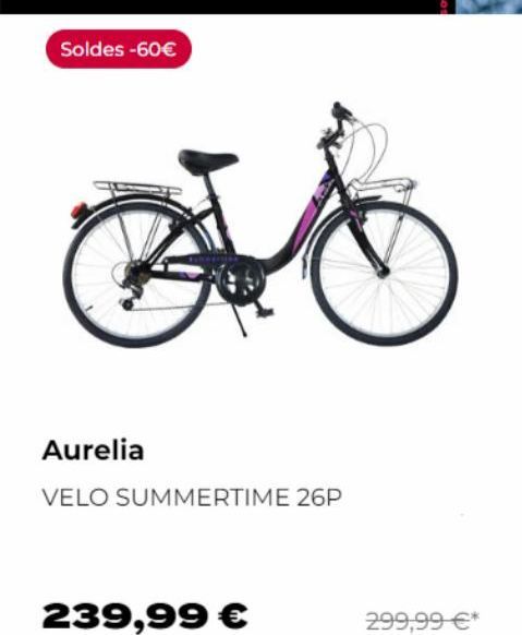 Soldes -60€  Aurelia  VELO SUMMERTIME 26P  299,99 €* 
