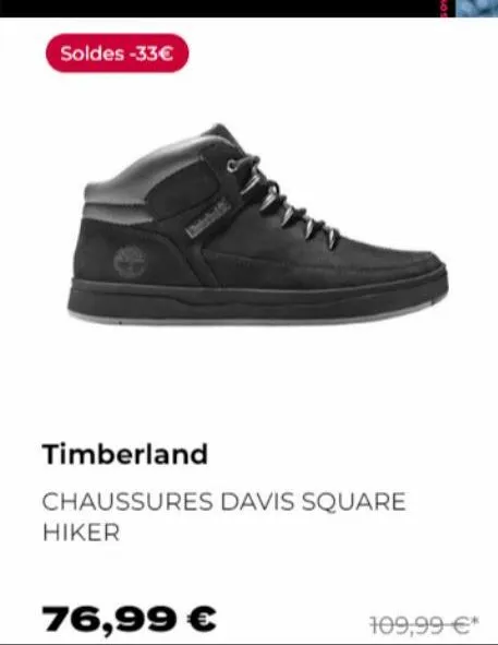 soldes -33€  timberland  chaussures davis square  hiker  109,99 €* 