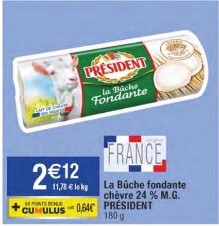 fromage de chèvres Président