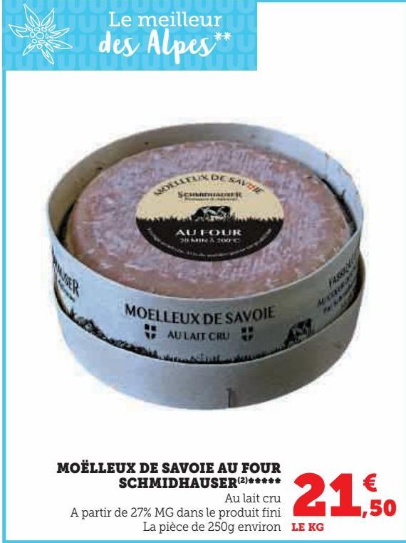 Moelleux de savoie au four Schmidhauser