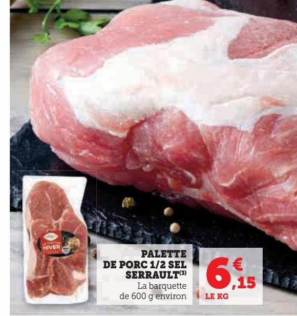 palette de porc 1/2 sel Serrault