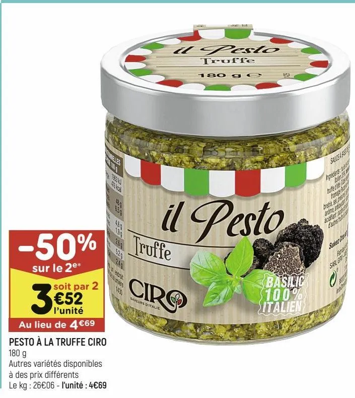 pesto à la truffe ciro