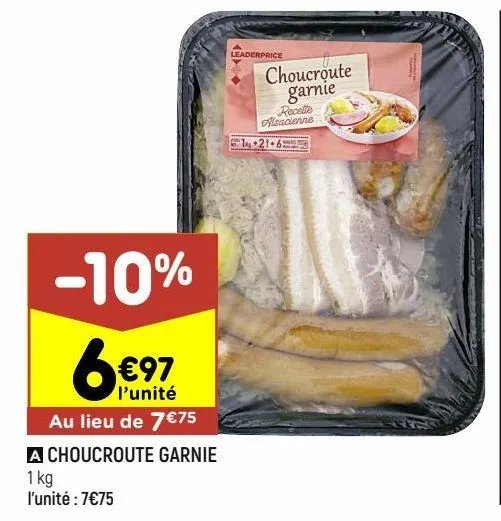 choucroute garnie leader price