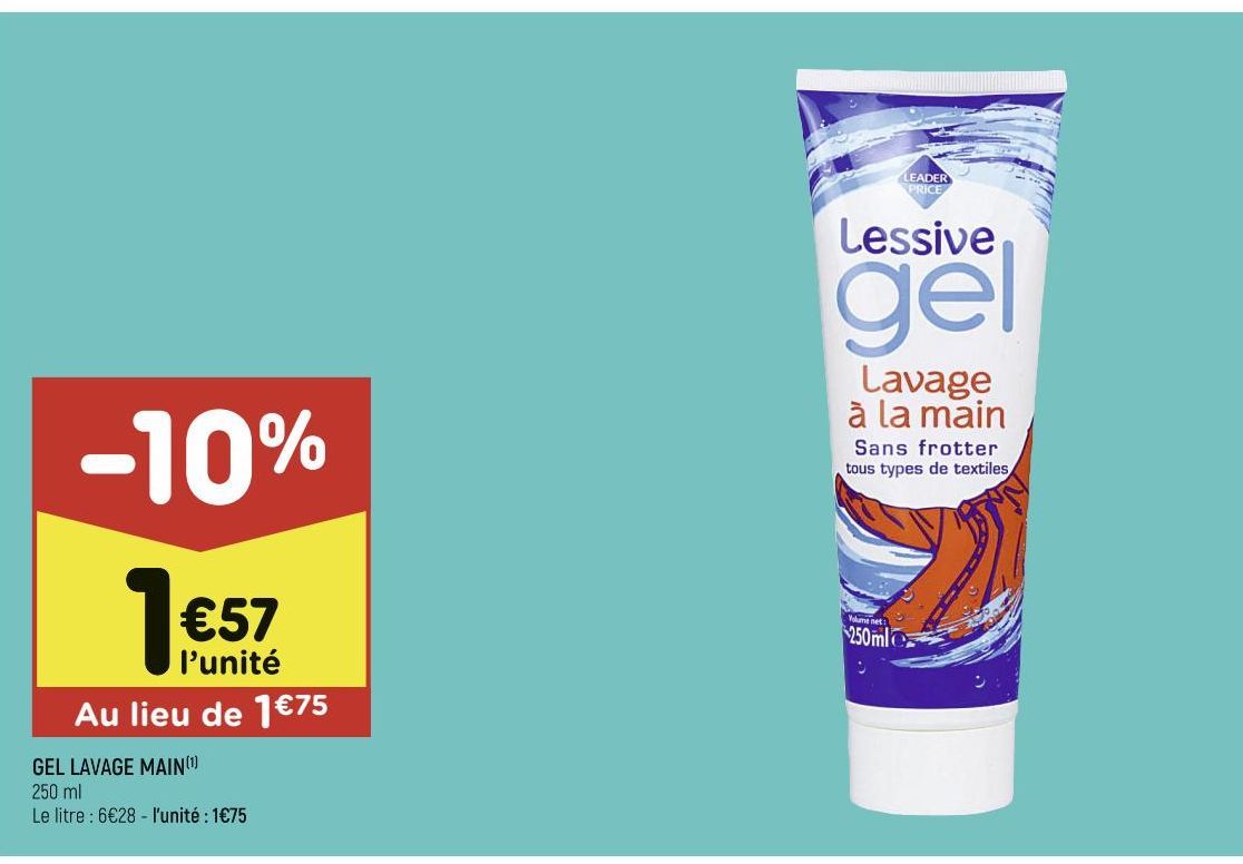 GEL LAVAGE MAIN LEADER PRICE