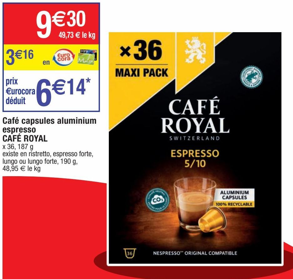 capsules de café Café Royal