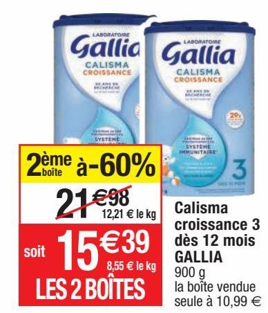 lait de croissance Gallia