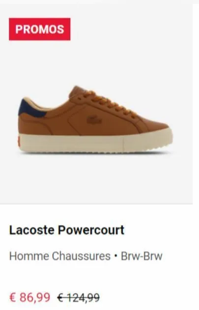 promos  lacoste powercourt  homme chaussures • brw-brw 