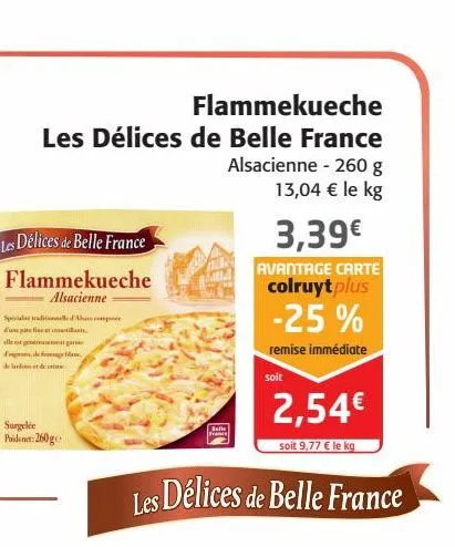 flammekueche les délices de belle france