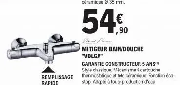 fp  54€  1,90  mitigeur bain/douche "volga" 