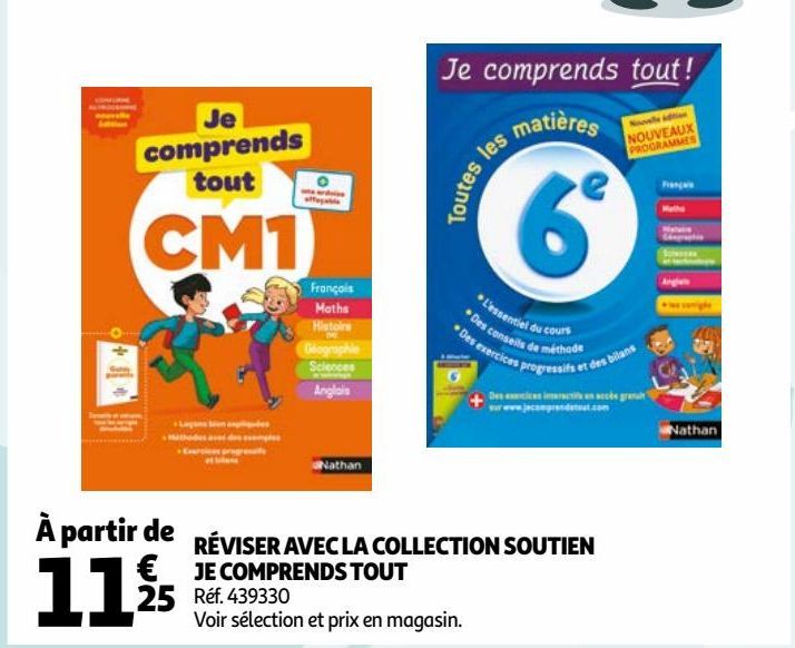 RÉVISER AVEC LA COLLECTION SOUTIEN JE COMPRENDS TOUT