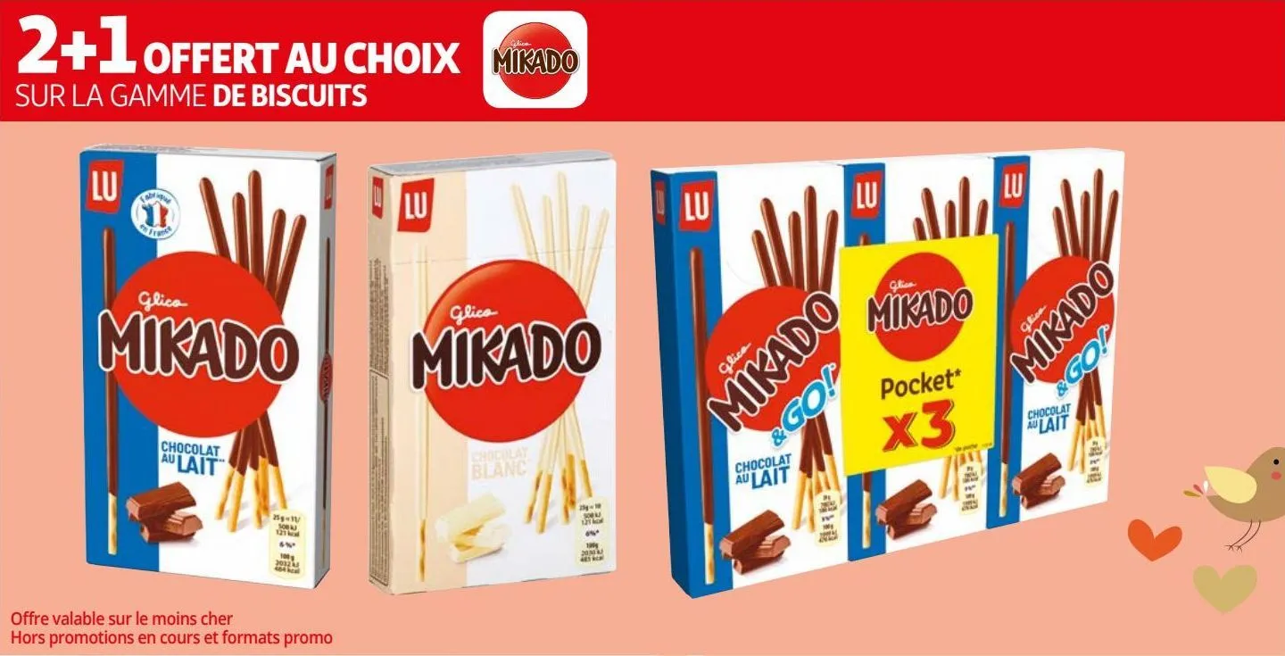 la gamme de biscuits mikado