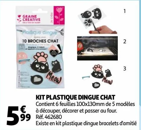 kit plastique dingue chat