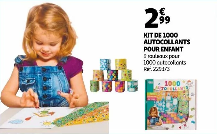 kit de 1000 autocollants pour enfant