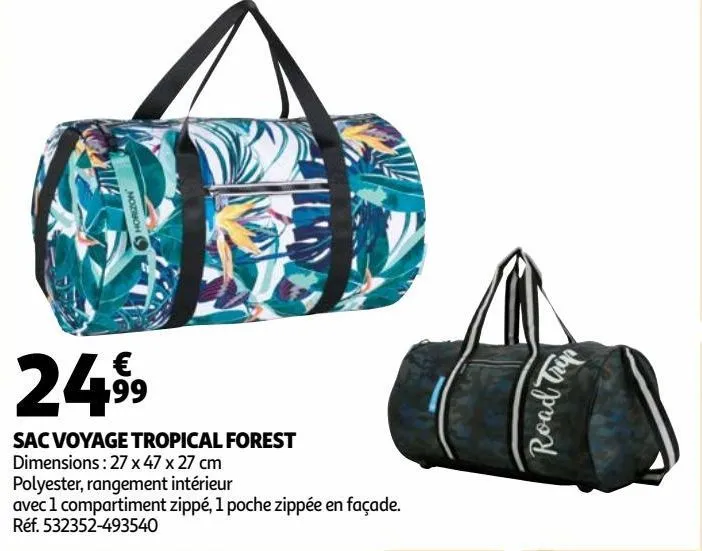 sac voyage tropical forest