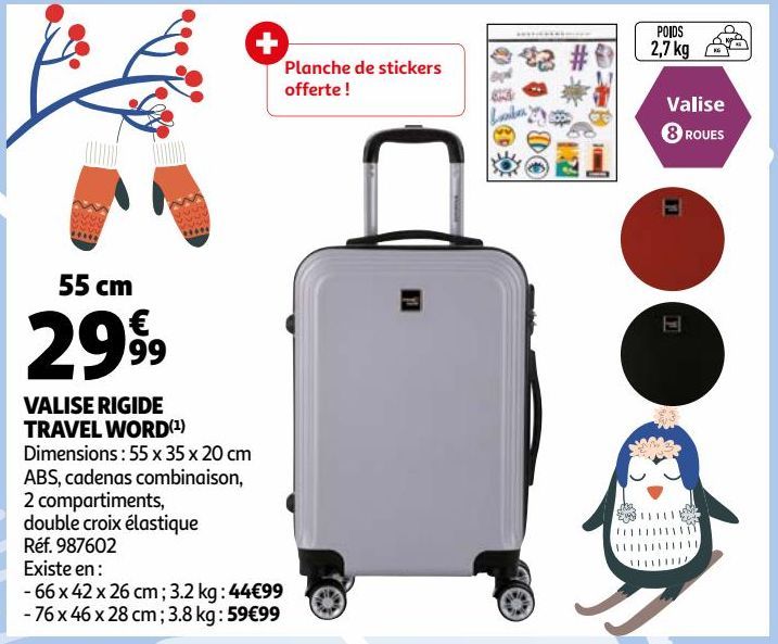 VALISE RIGIDE TRAVEL WORD