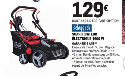 scarificateur électrique Scheppach