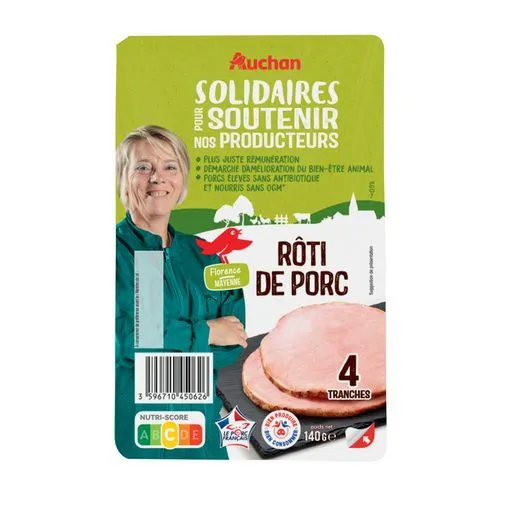 rôti de porc supérieur auchan solidaires