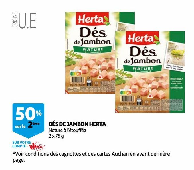 DÉS DE JAMBON HERTA