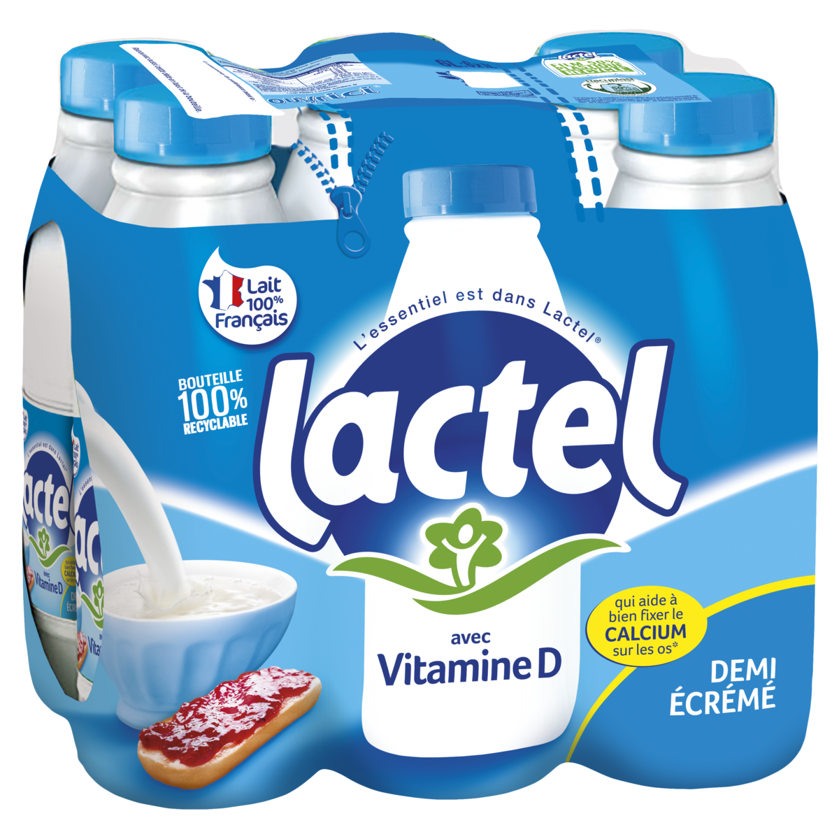 LAIT DEMI-ÉCRÉMÉ LACTEL