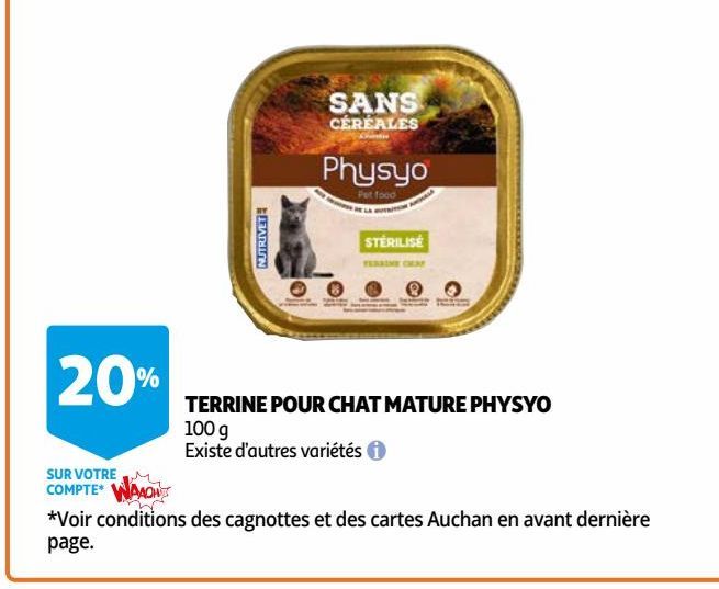 TERRINE POUR CHAT MATURE PHYSYO