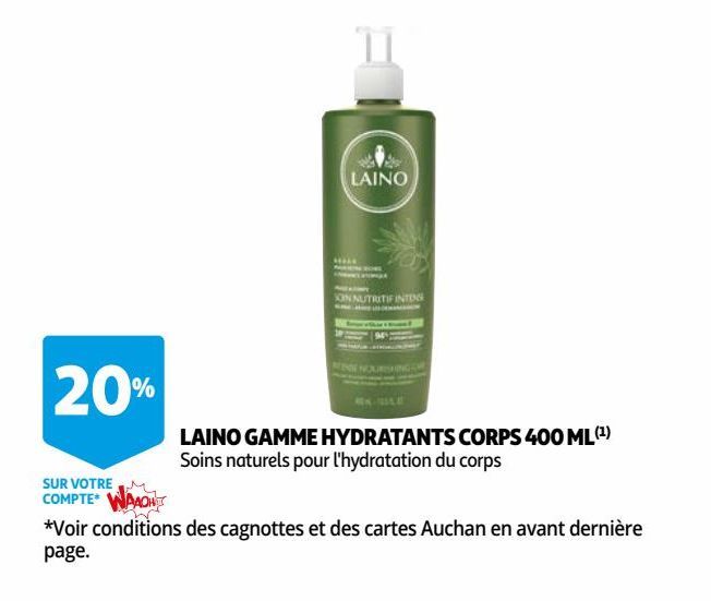 LAINO GAMME HYDRATANTS CORPS 400 ML