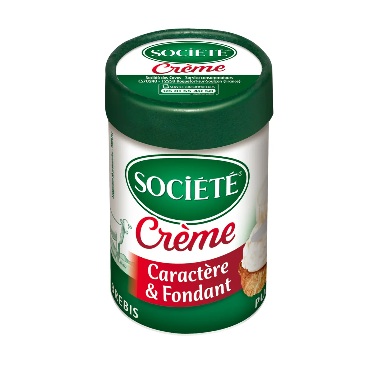 société crème en pot