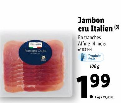 jambon cru de réserve