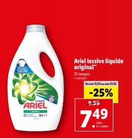 lessive liquide Ariel