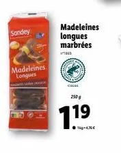 sondey  madeleines longues  madeleines longues marbrées  1869  cocos  i  19 