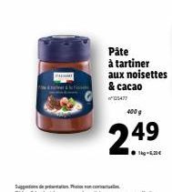 Pâte à tartiner aux noisettes & cacao  05477  400 g  2.49 