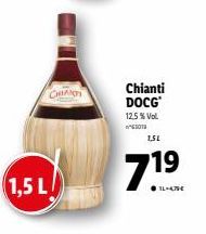 1,5 L  CHANN  Chianti DOCG  12,5 % Vol 63013  1,5L  71⁹9⁹ 