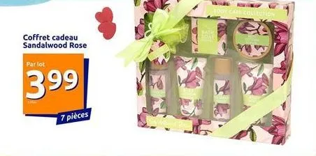 coffret cadeau sandalwood rose  par lot  399  7 pièces  batie soap  body care collection 