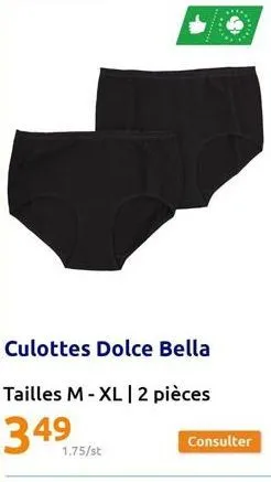 culottes dolce bella  tailles m-xl | 2 pièces  34⁹  1.75/st  