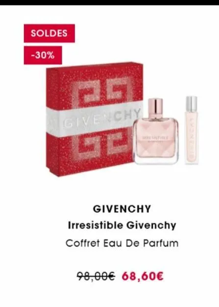 soldes  -30%  givenchy  givenchy  irresistible givenchy  coffret eau de parfum  98,00€ 68,60€ 