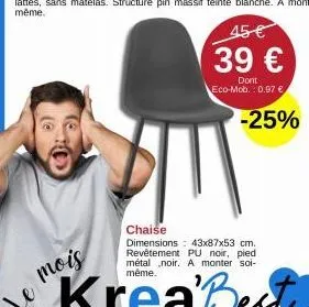 mois  45 €  39 €  dont eco-mob.: 0.97 € 