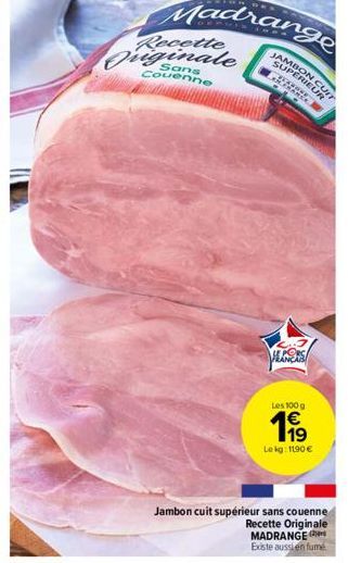 jambon cuit madrange